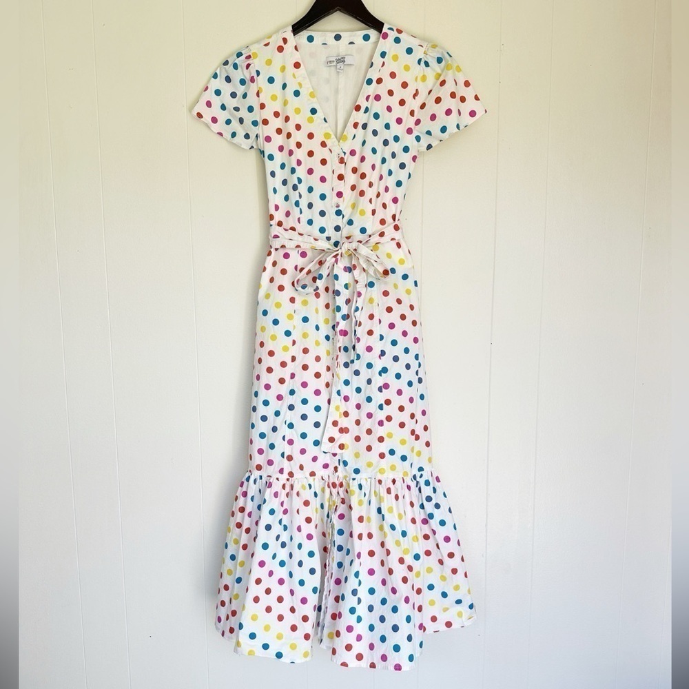 COLOR ME COURTNEY Dipping Dot Minnie Colorful Polka Dot Dress 6